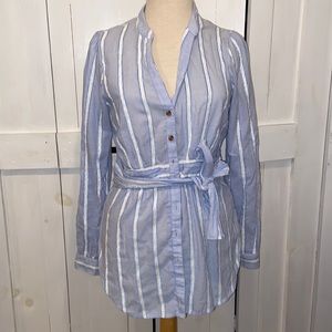 Anthropologie Building 18 Striped South Seas Tunic